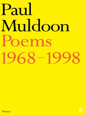 cover image of Poems 1968-1998